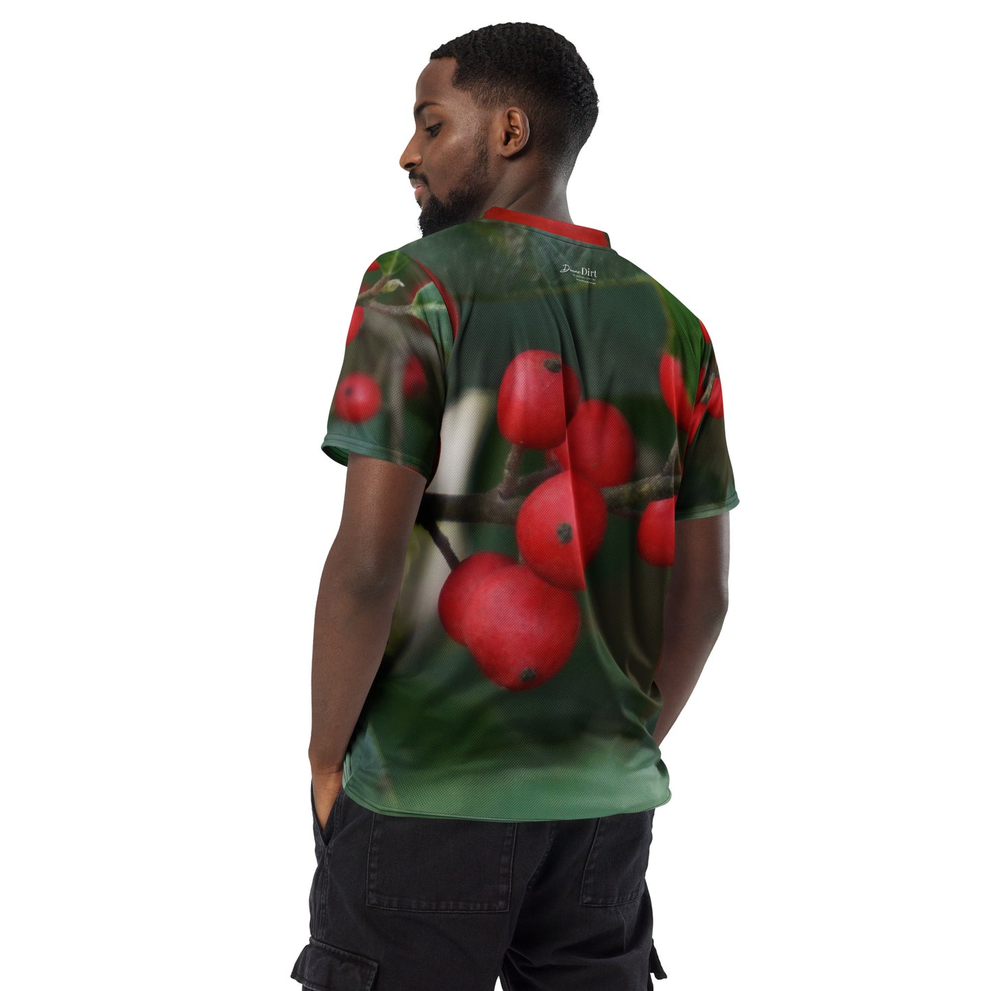 Joy to the World_Holly Berries_Recycled unisex sports jersey