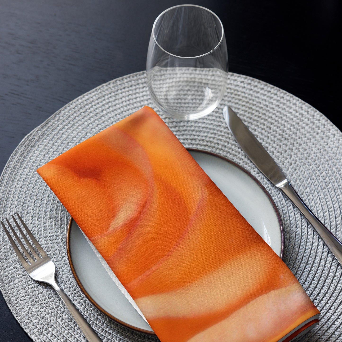 Orange Rose Cloth napkin set