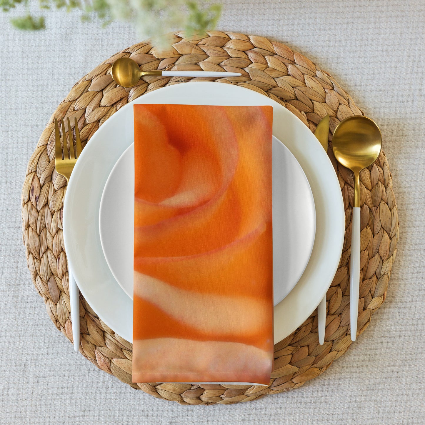 Orange Rose Cloth napkin set