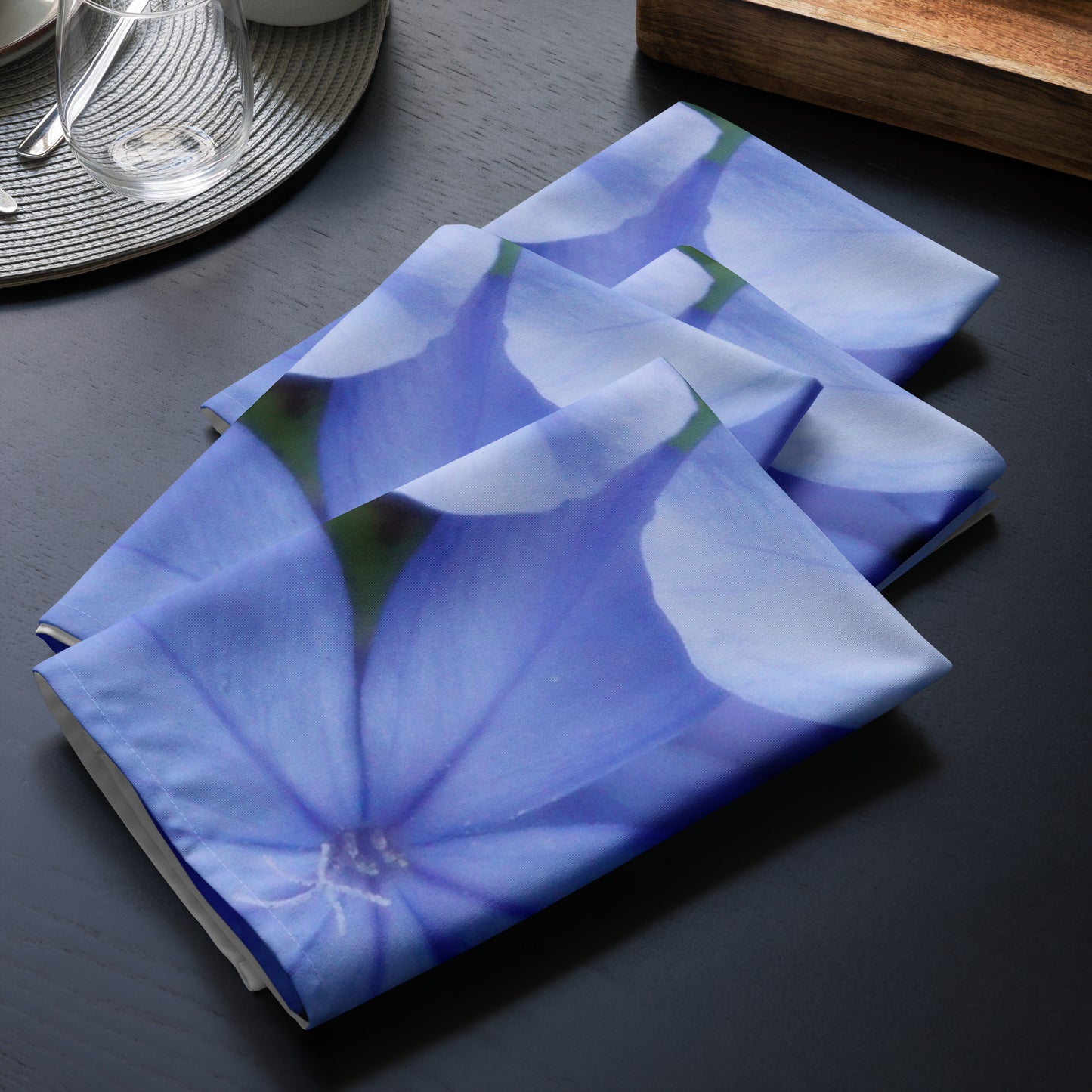 Blue Plumbago Cloth napkin set