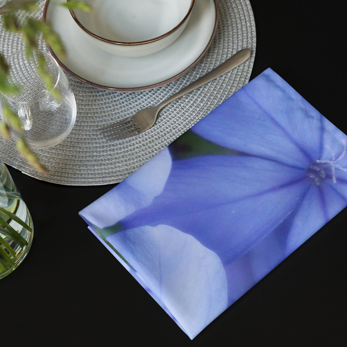 Blue Plumbago Cloth napkin set