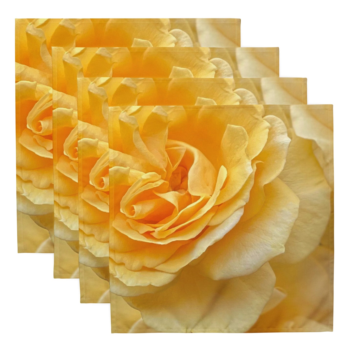 Yellow Rose Cloth napkin set