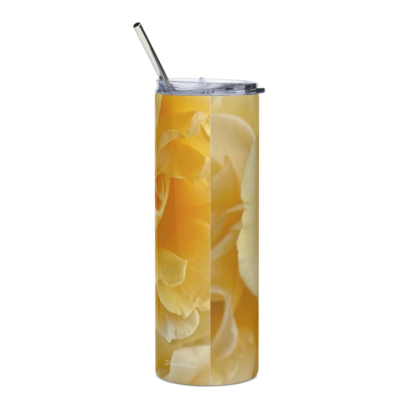 Yellow Rose Stainless steel tumbler