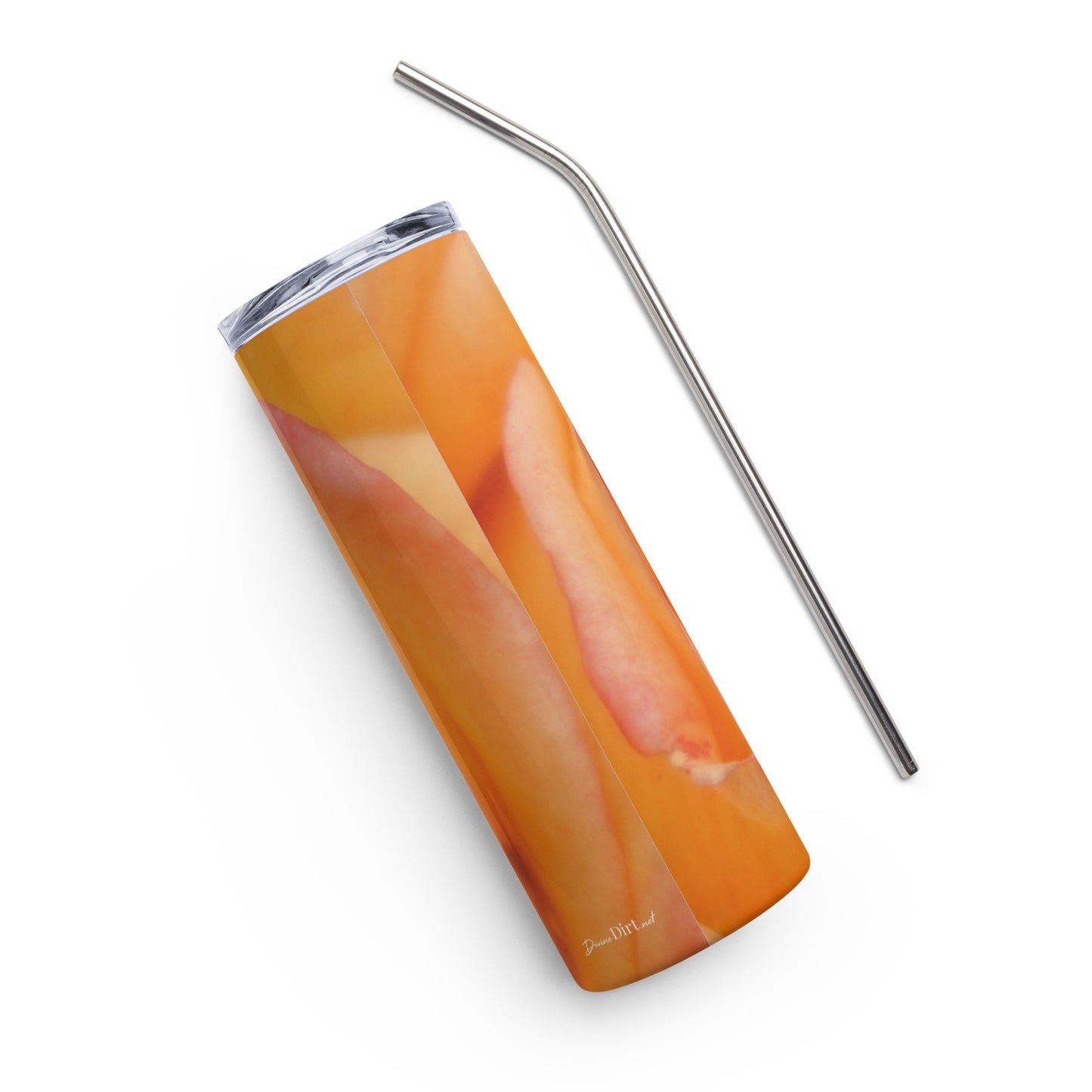 Orange Rose Stainless steel tumbler