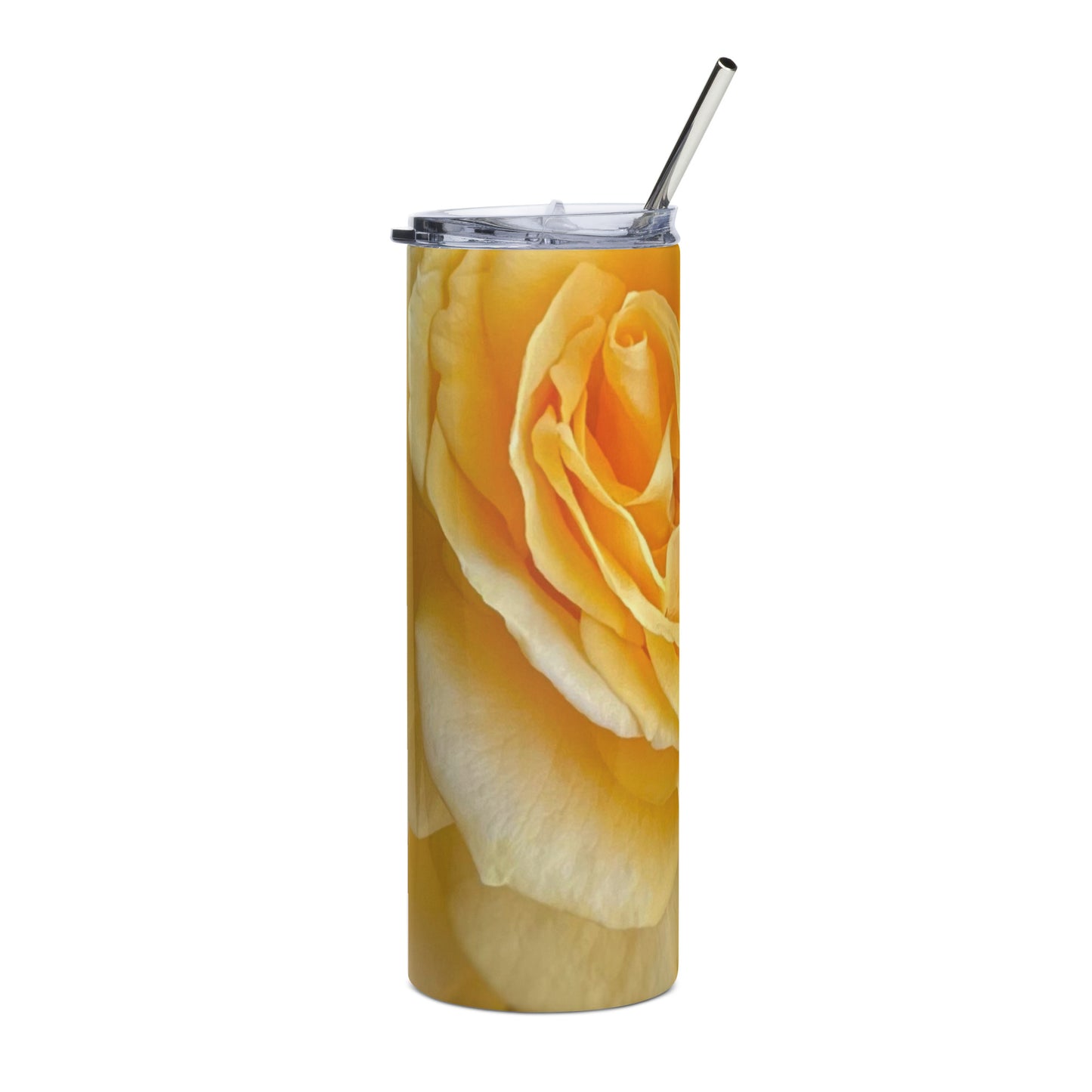 Yellow Rose Stainless steel tumbler