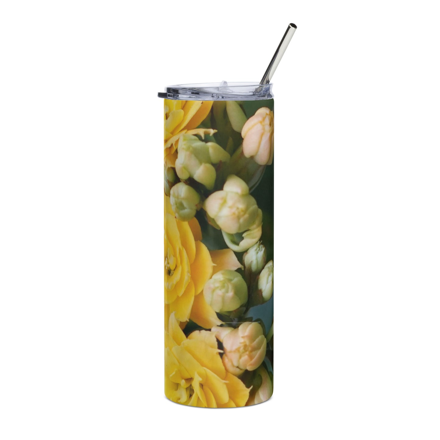 Yellow Kalanchoe Stainless steel tumbler