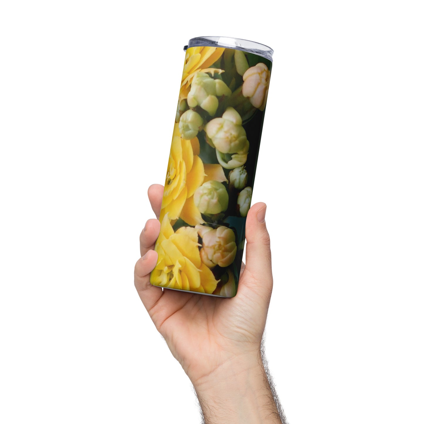 Yellow Kalanchoe Stainless steel tumbler