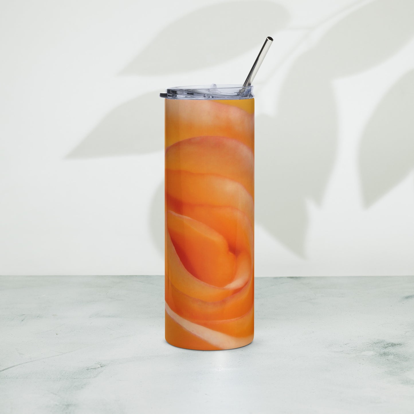 Orange Rose Stainless steel tumbler