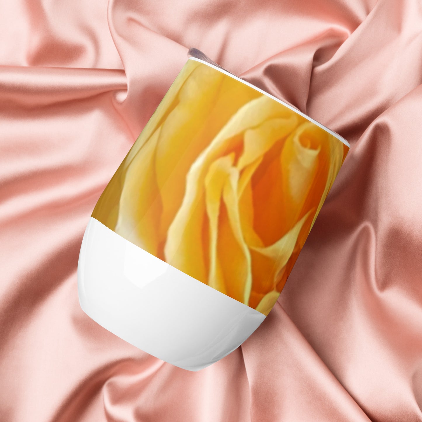 Yellow Rose Wine tumbler