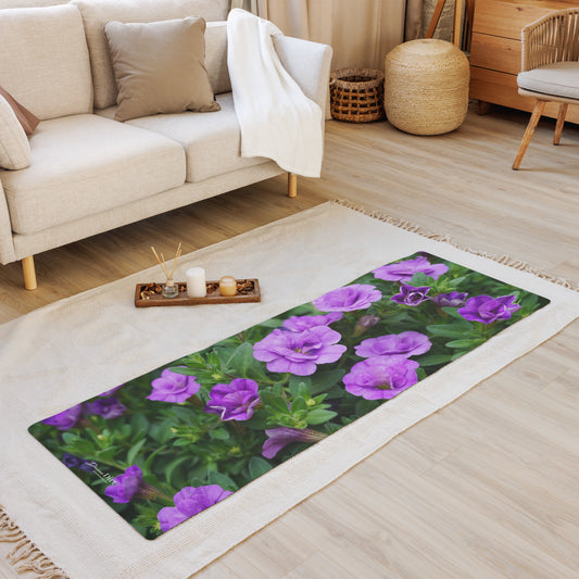 Purple Petunias Yoga mat