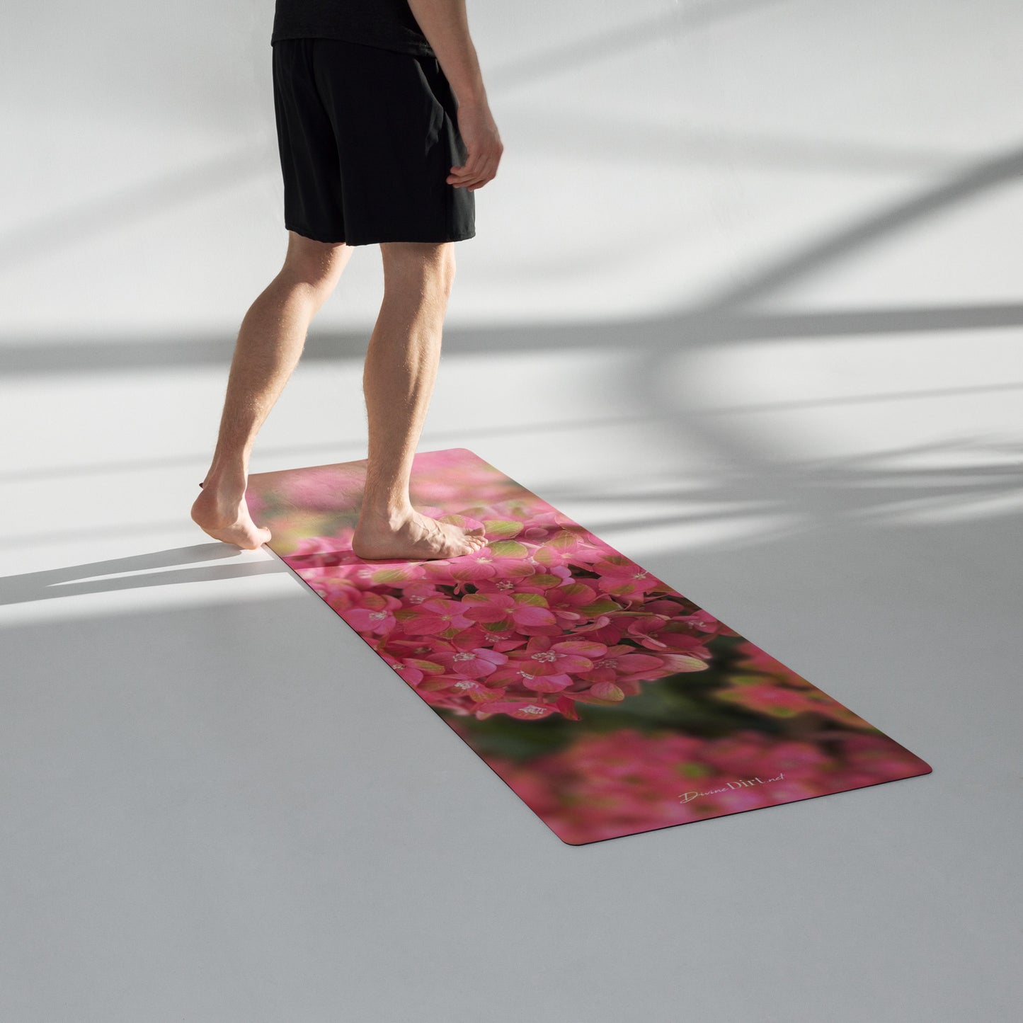 Pink Hydrangeas Yoga mat