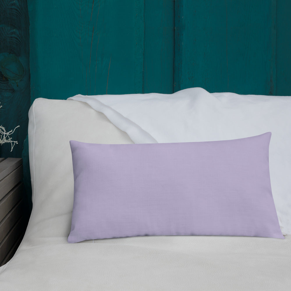 Purple Clematis Premium Pillow with Light Purple Back