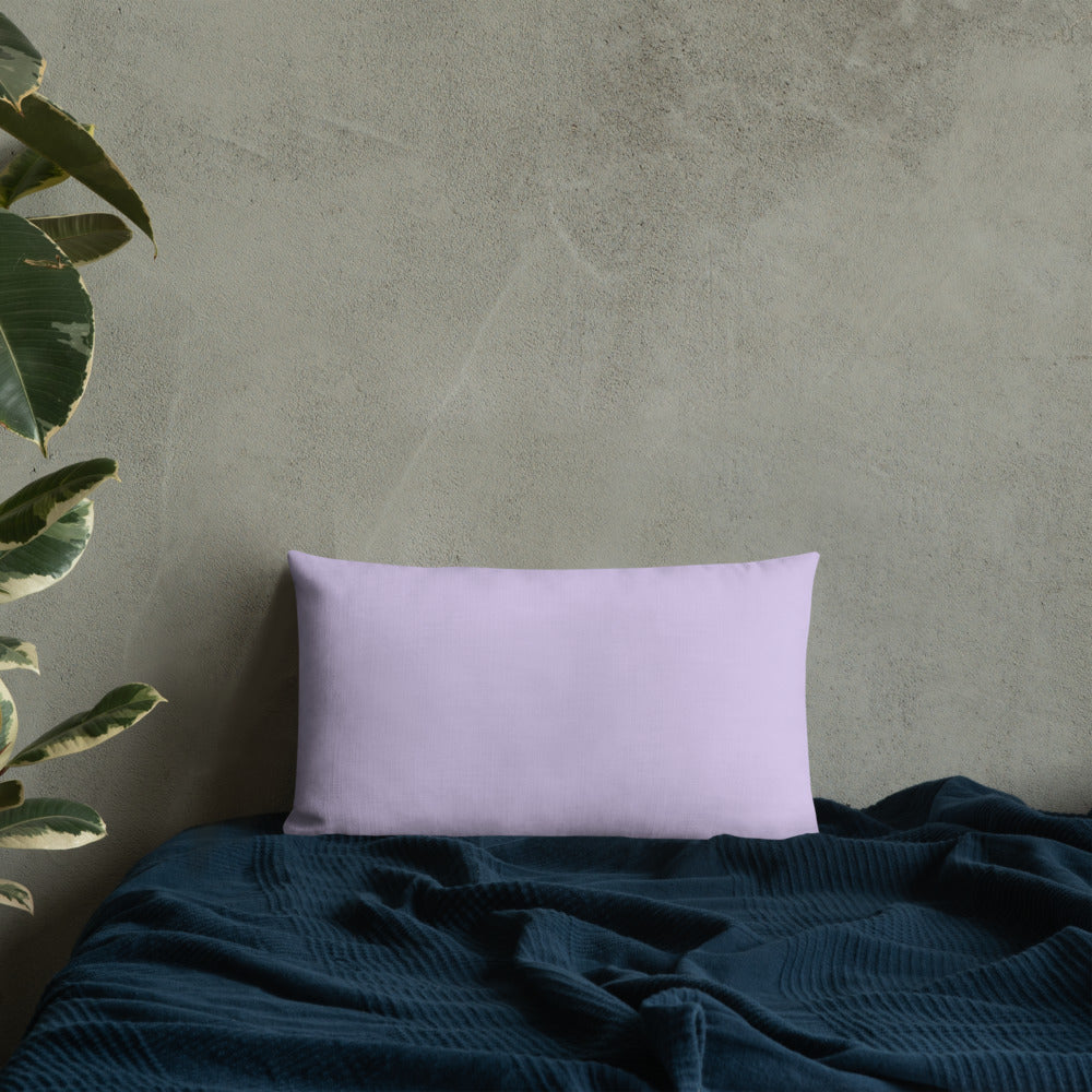 Purple Clematis Premium Pillow with Light Purple Back