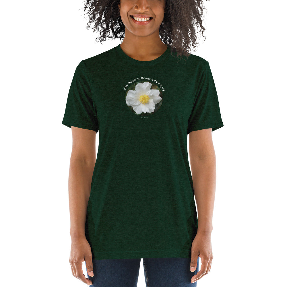 Your inherent Divine nature is joy_Unisex Tri-Blend Short sleeve T-Shirt | Bella + Canvas 3413