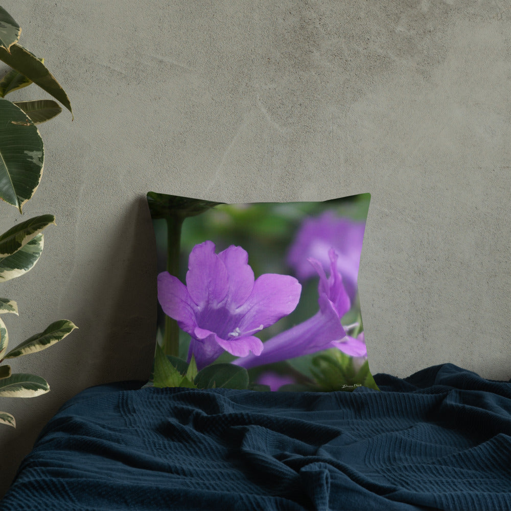 Purple Philippine Violet Premium Pillow with White Back