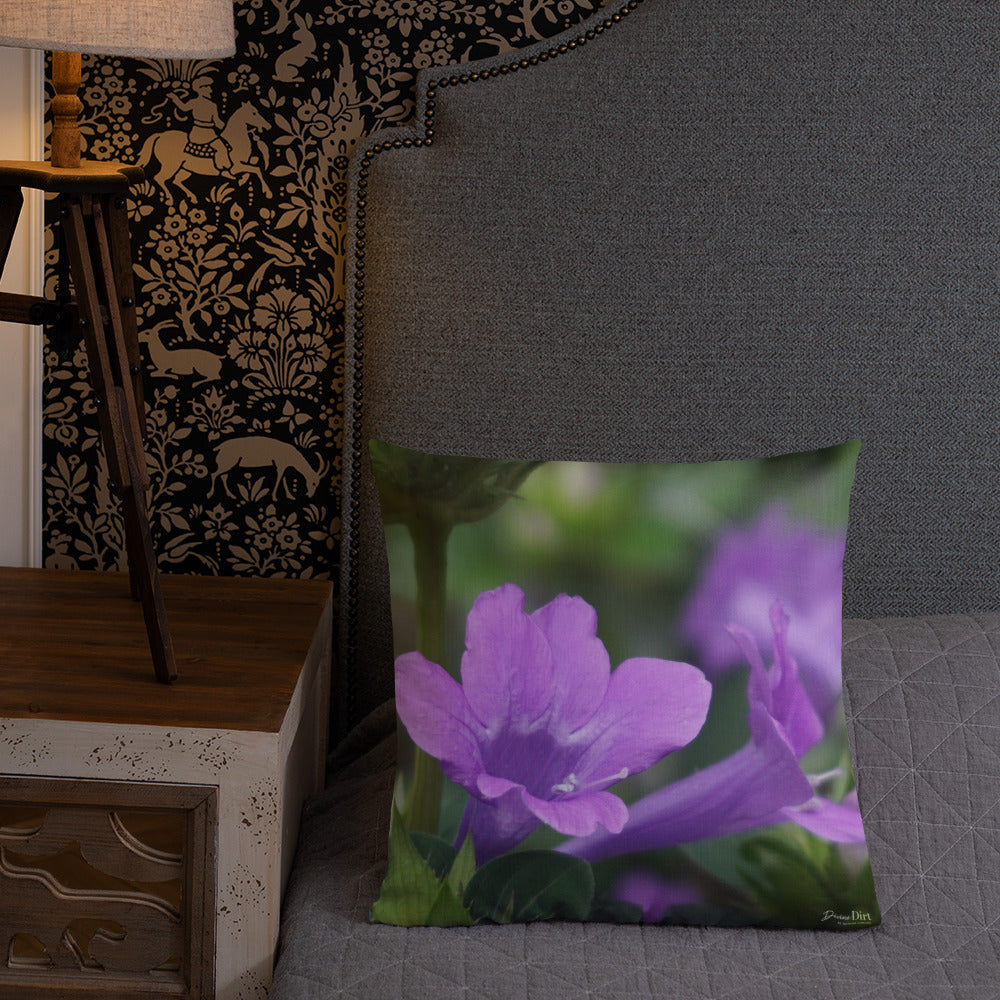 Purple Philippine Violet Premium Pillow with White Back