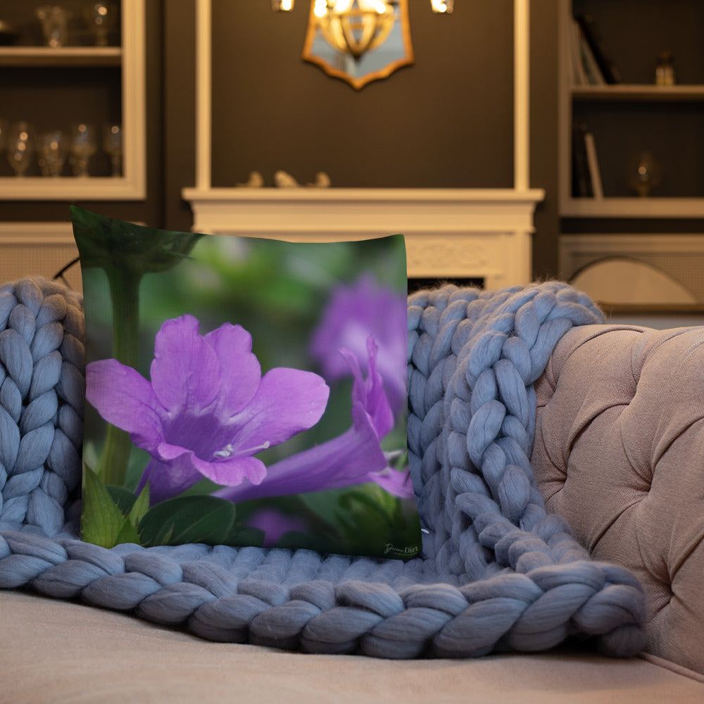 Purple Philippine Violet Premium Pillow with White Back