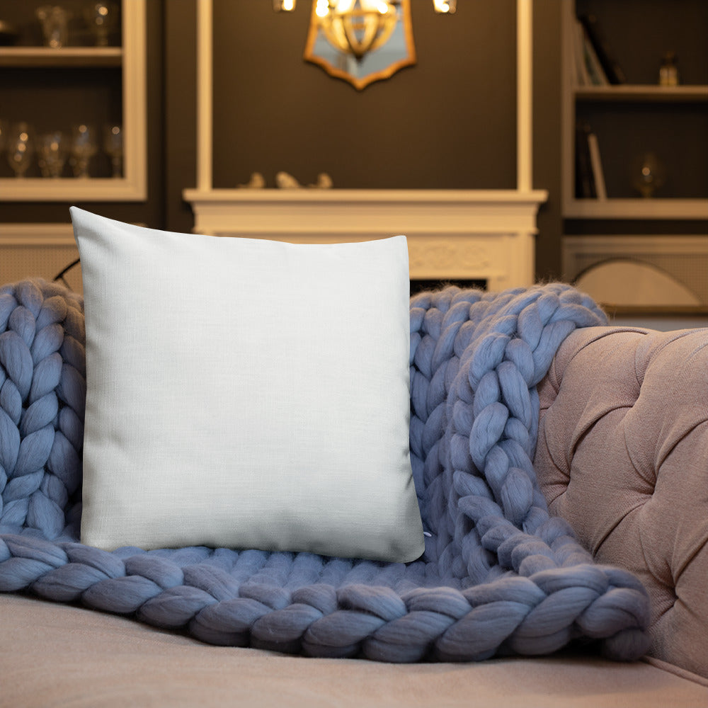 Agapanthus 'indigo Frost'  Premium Pillow with White Back