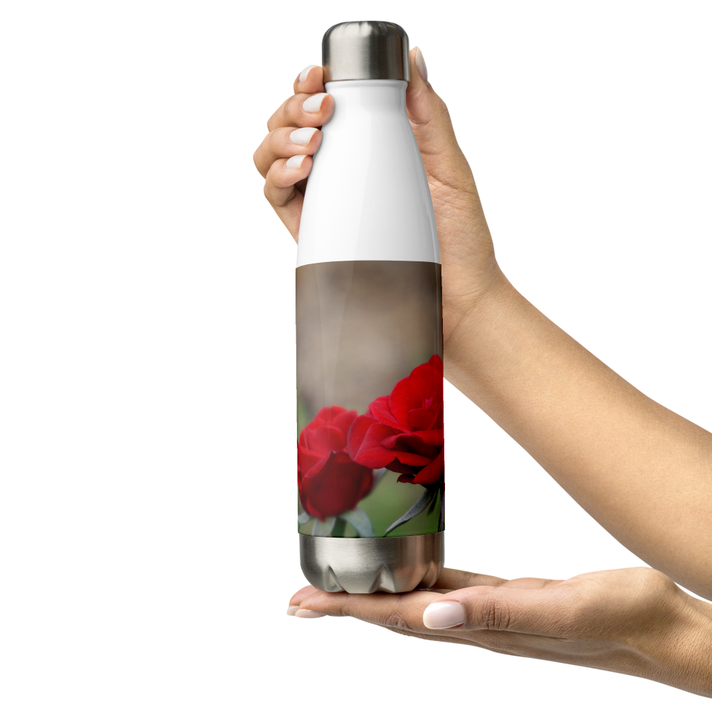 Red Roses Stainless Steel Water Bottle