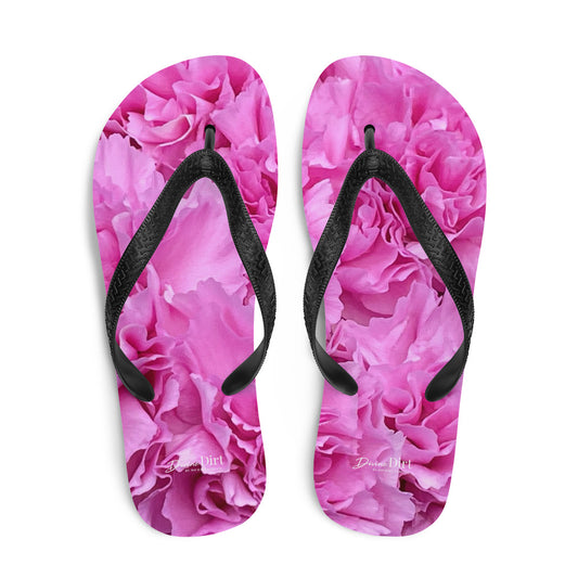 Pink Carnations Flip-Flops