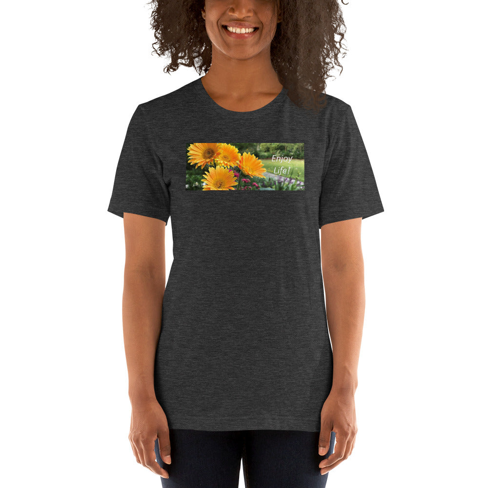 Enjoy LIfe-Gerbera Daisies-Short-Sleeve T-Shirt