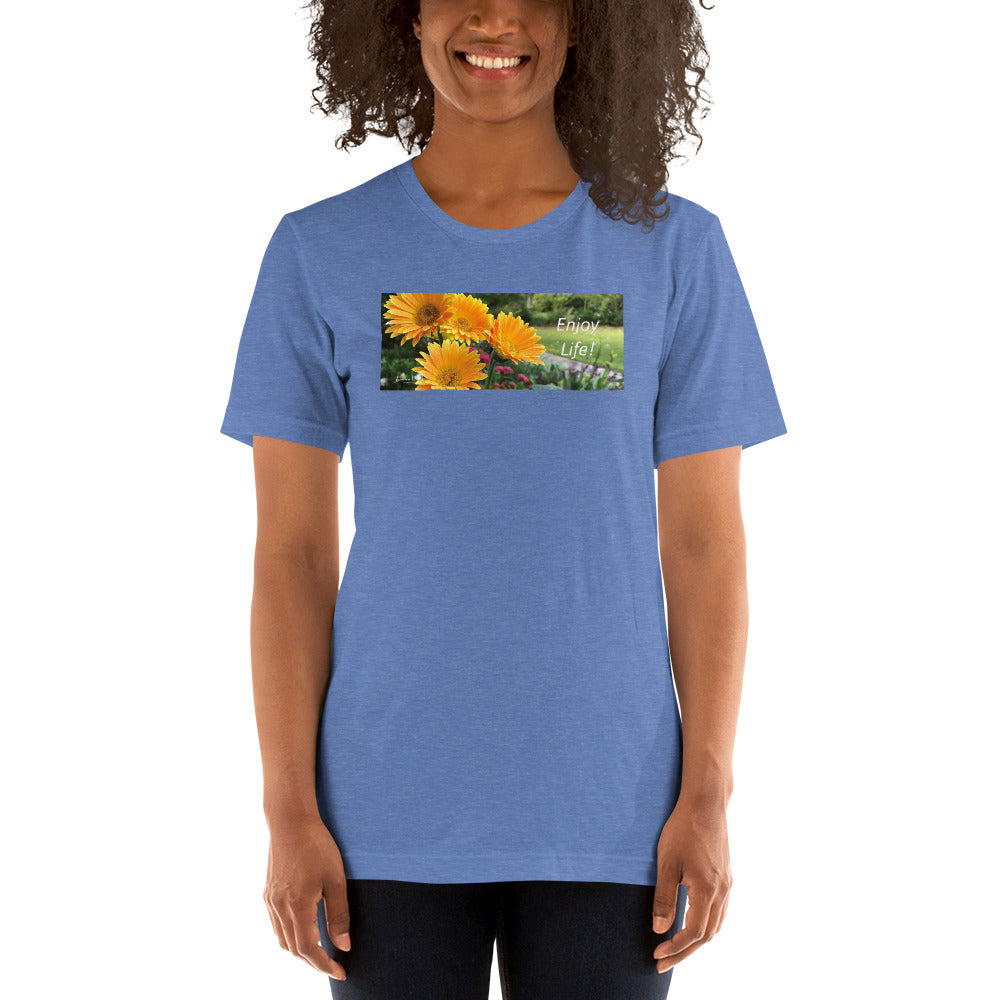 Enjoy LIfe-Gerbera Daisies-Short-Sleeve T-Shirt