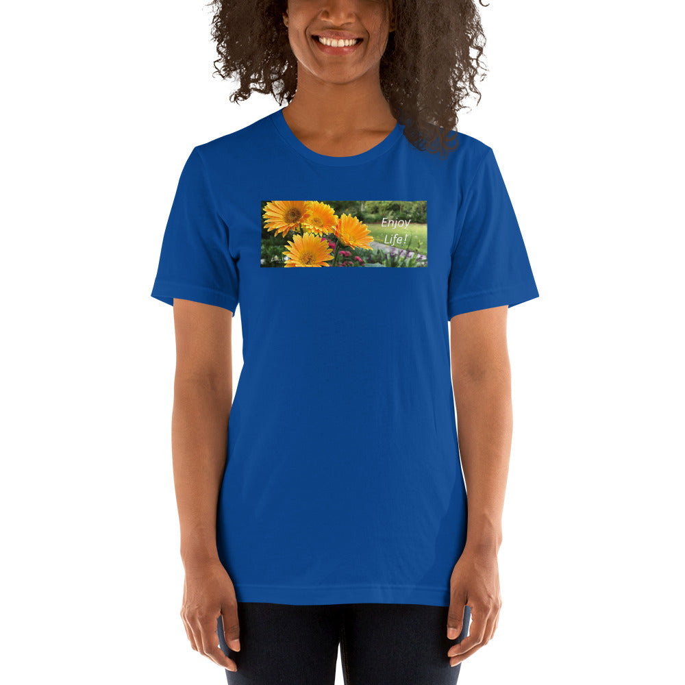 Enjoy LIfe-Gerbera Daisies-Short-Sleeve T-Shirt